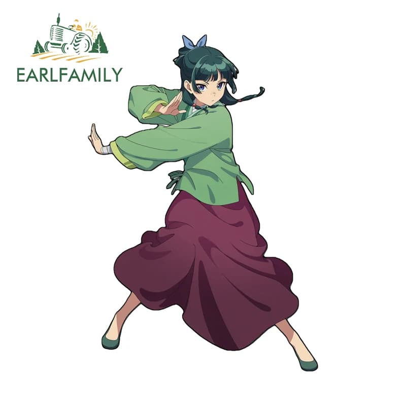 EARLFAMILY Maomao Amusing Car Stickers Anime Standing Posture Waterproof PVC Decal Vinyl Material Windshield Laptop Bumper Decor