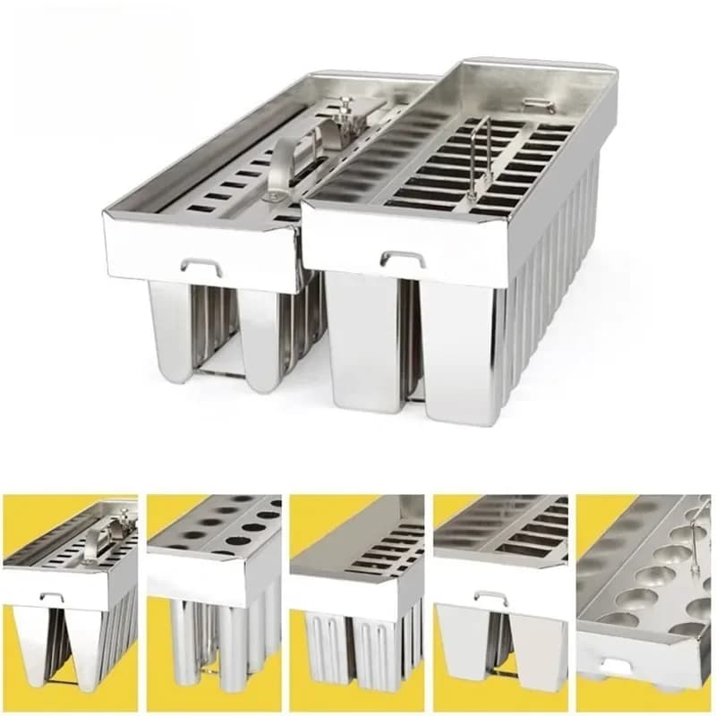 Stampi per ghiaccioli Kit di stampi per ghiaccioli per gelato in acciaio inossidabile