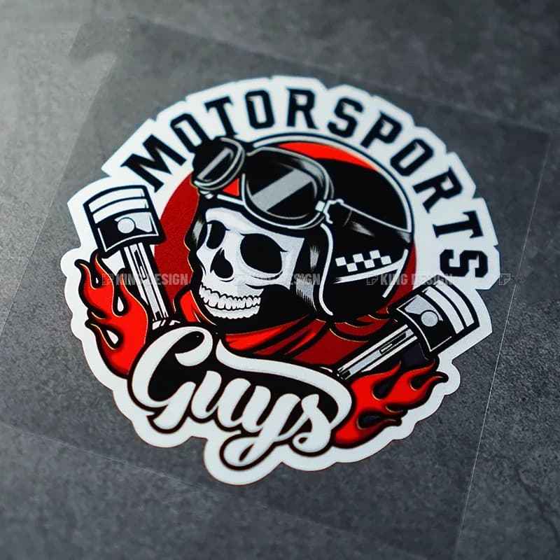 Adesivo da corsa con teschio per sport motoristici Decalcomanie per lo styling dell'auto Decalcomanie per auto elettriche Motociclette Casco Grafica fai da te