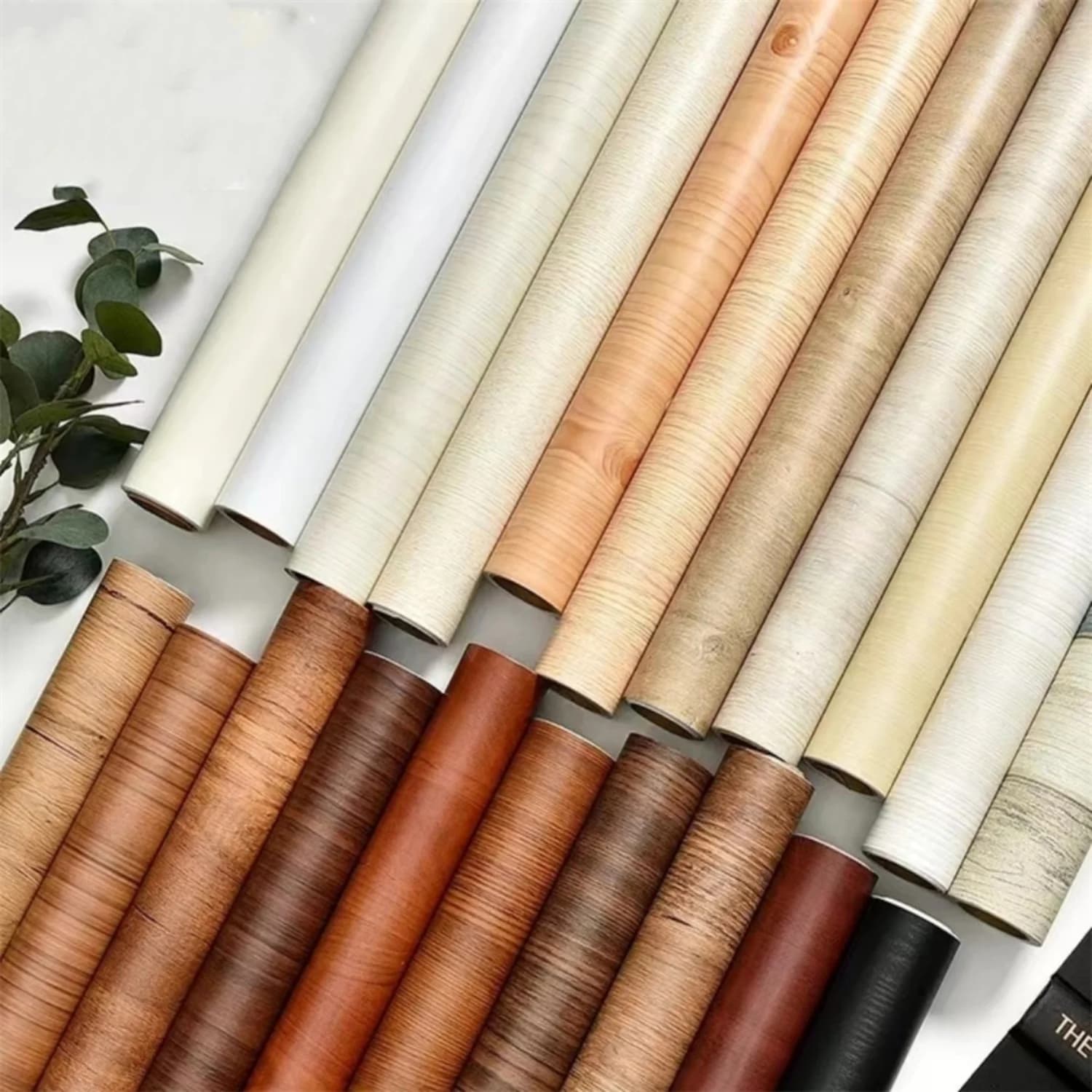 Carta da Parati Adesiva in Vinile Effetto Legno, Pellicola Rimovibile in PVC per Facile Applicazione su Mobili e Armadi da Cucina