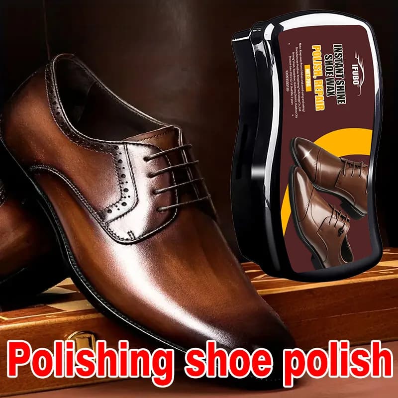 Spugna lucidante istantanea Ifubo per scarpe, lucidante universale incolore per la riparazione di scarpe, borse, sedili auto, divani