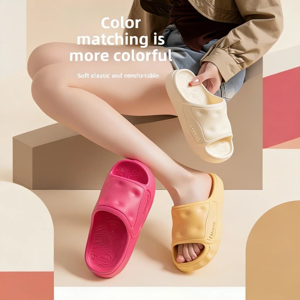 Ciabatte Cloud for Men and Women, Soft EVA, Anti-slip, Sole thick, for Interior and Exterior, Summer, Bathroom, Comfortable Home Shoes