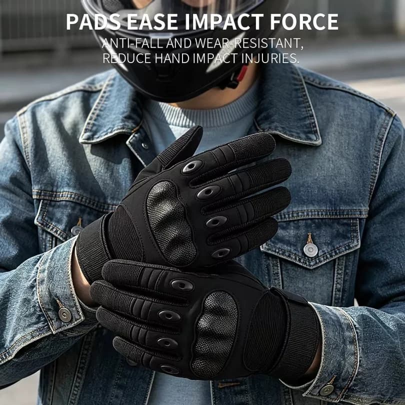 Motorcycle riding gloves - Half-fingered and full-fingered. Motorcycle gloves. Leather fingerless motorcycle gloves.