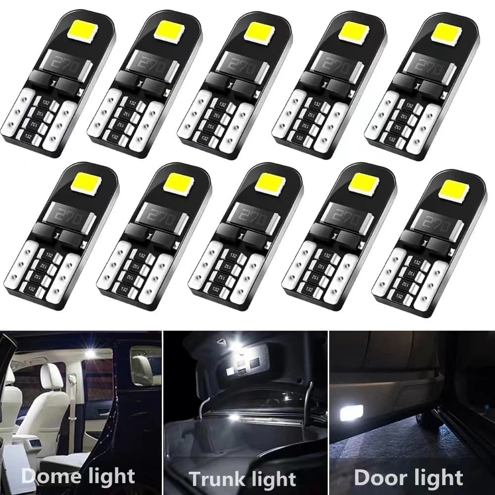 2/10 pezzi W5W T10 LED Canbus senza errori lampadina luce interna auto 194 lampada di segnalazione a LED per Mercedes-Bens Bmw Audi Ford 6000K 12V bianco