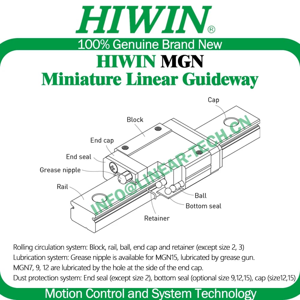 HIWIN MGN12 Voron Z0 Z1 Precarico HIWIN MGN12H Guida lineare 200 300 350 400 450 500MM Carrello a blocchi Voron Stampante 3D Nuovo