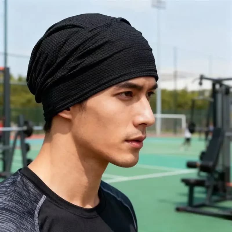Unisex Breathable Quick Dry Beanie Hat Headwraps Summer Sports Running Absorb Sweat Cap Cycling Helmet Liner Moisture Wicking Ca
