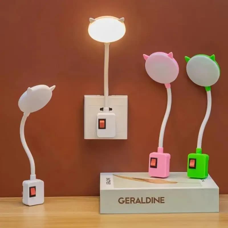 Lampada da Scrivania LED Luce Notturna Flessibile con Interruttore Ricaricabile per Studio e Lettura
