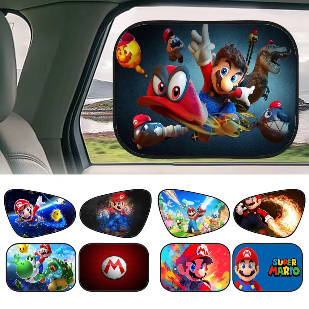 Gioco Super M-mario Copri parasole per auto Copri tenda universale per auto Accessori per protezione parasole per finestrino automatico