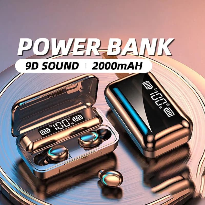 TWS F9-5 Auricolare Bluetooth 5.3 Cuffie senza fili Hifi Stereo Sport Auricolari impermeabili Cuffie Apparecchi acustici con microfono Vivavoce