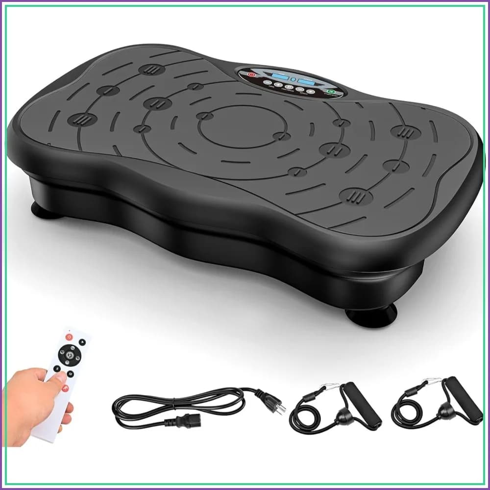 Vibration Plate Exercise Machine for Lymphatic Drainage, Whole Body Workout Platform, Home Fitness for Weight Loss & Fat Burner