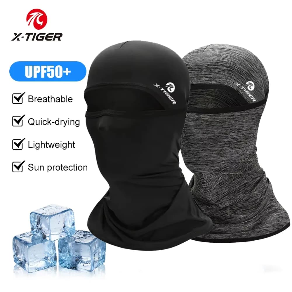 X-TIGER Copricapo di protezione solare in seta di ghiaccio Ciclismo Pesca Sciarpa per il viso Maschera da ciclismo traspirante fresca all'aperto Copricapo da bicicletta