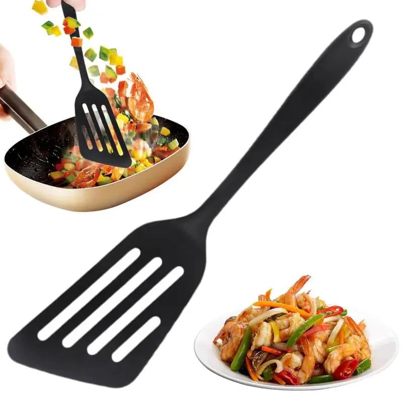 Kitchen Silicone Anti-adhesive Pala Padella Scoop Eggs Fish Cooking Spattura Flip Kitchen Tools Cooking Tools Resistent Kitchen Heat