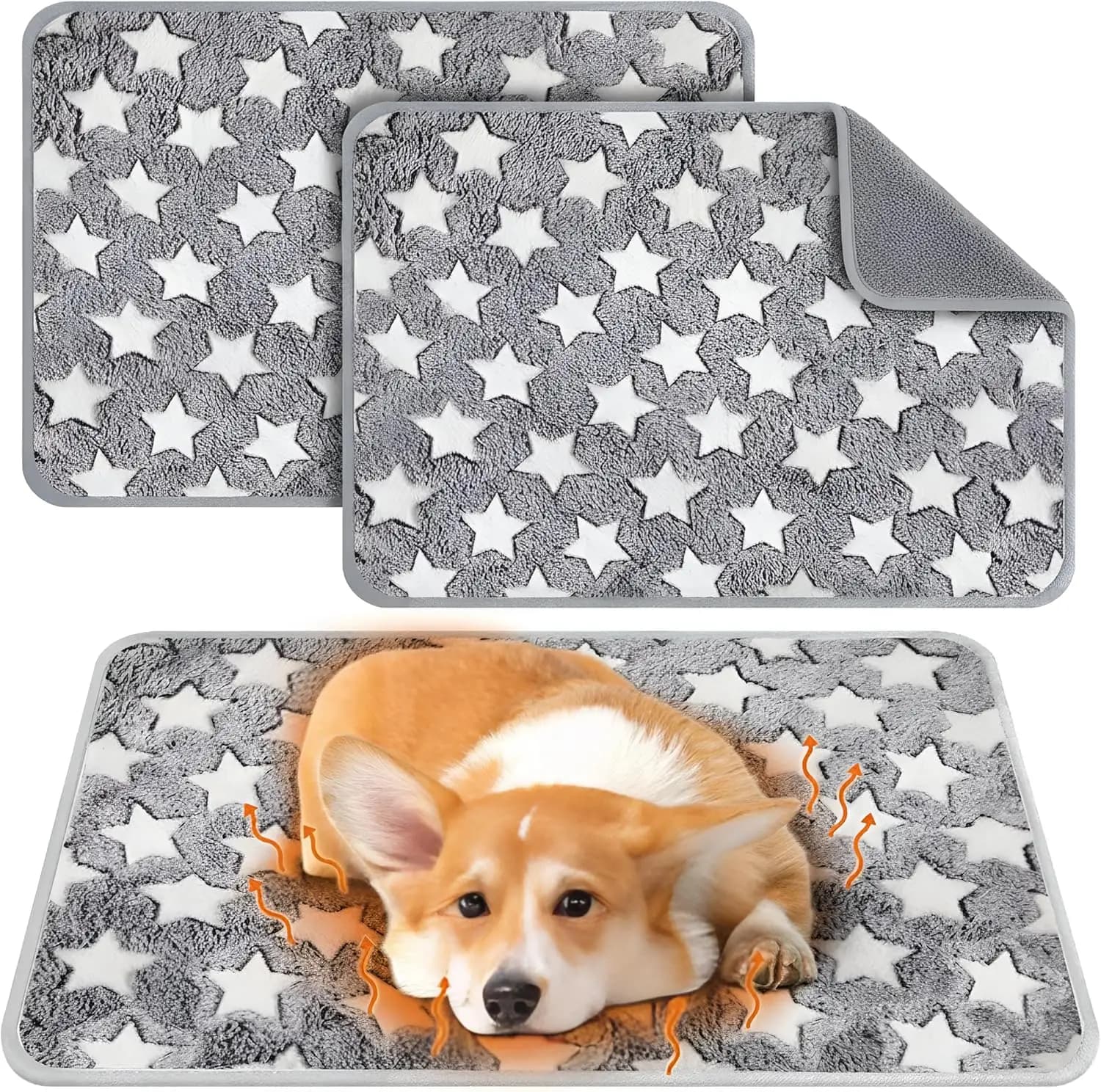 2 Pezzi Tappetino Autoriscaldante Grande per Gatti, Cuccia Autoriscaldante per Cani, Coperta Termica per Animali Domestici, Tappetino Riscaldato per Esterni e Interni
