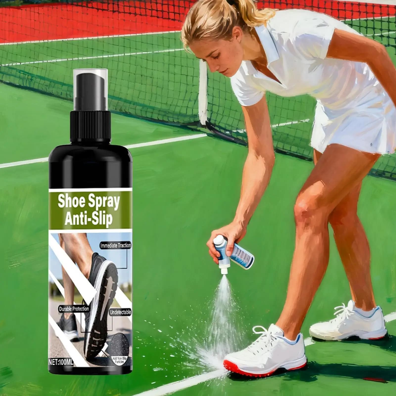 100ml basketball shoe grip spray increases traction field training equipment Powerful for indoor gymnastics shoe grip for volleyball race