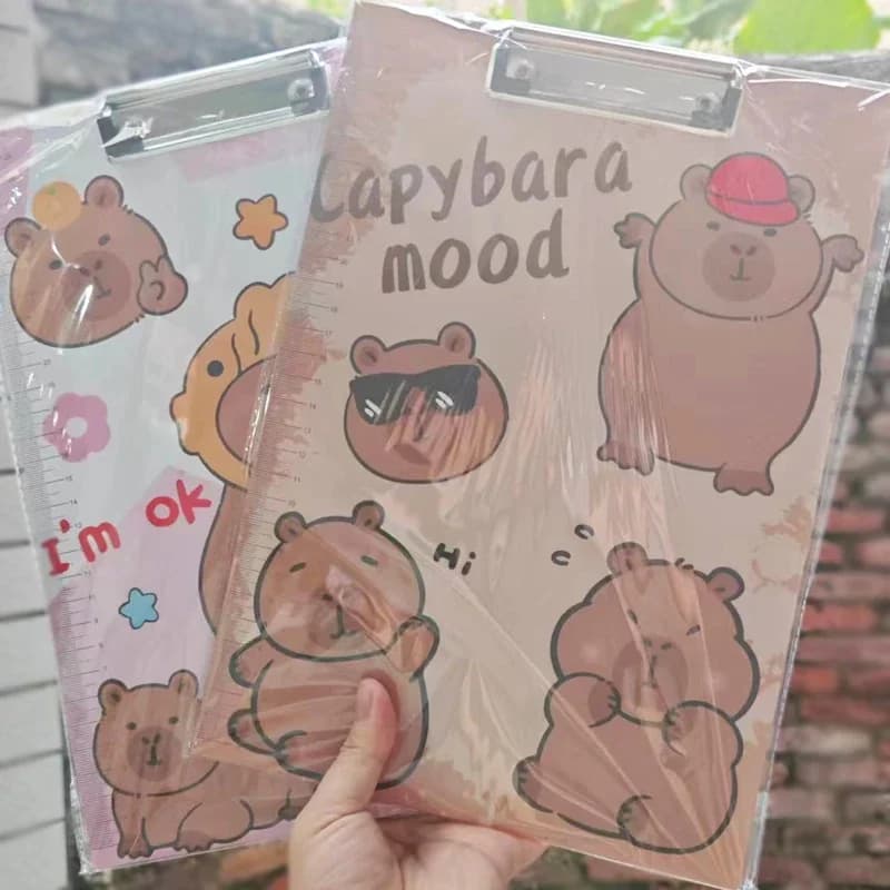 2025 Random 1Pcs Capybara Creative Cute Cartoon A4 clipboard file Folder Board Holder Kawaii Paper Writing Pad Student Gifts