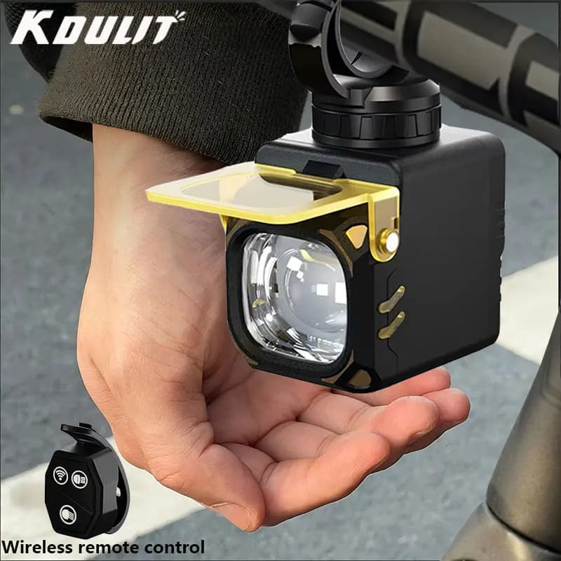 Luce anteriore per bicicletta ricaricabile tramite USB - Con telecomando wireless, luce anteriore per bicicletta impermeabile, accessori facili da installare