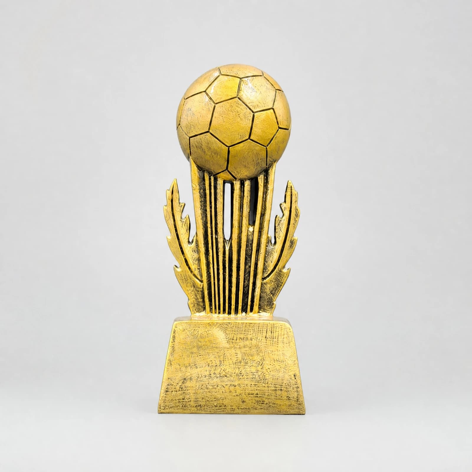 Football Award Trophy with Pedestal Base Gold-Tone Football Trophy Robust Decorative for Club Celebrations