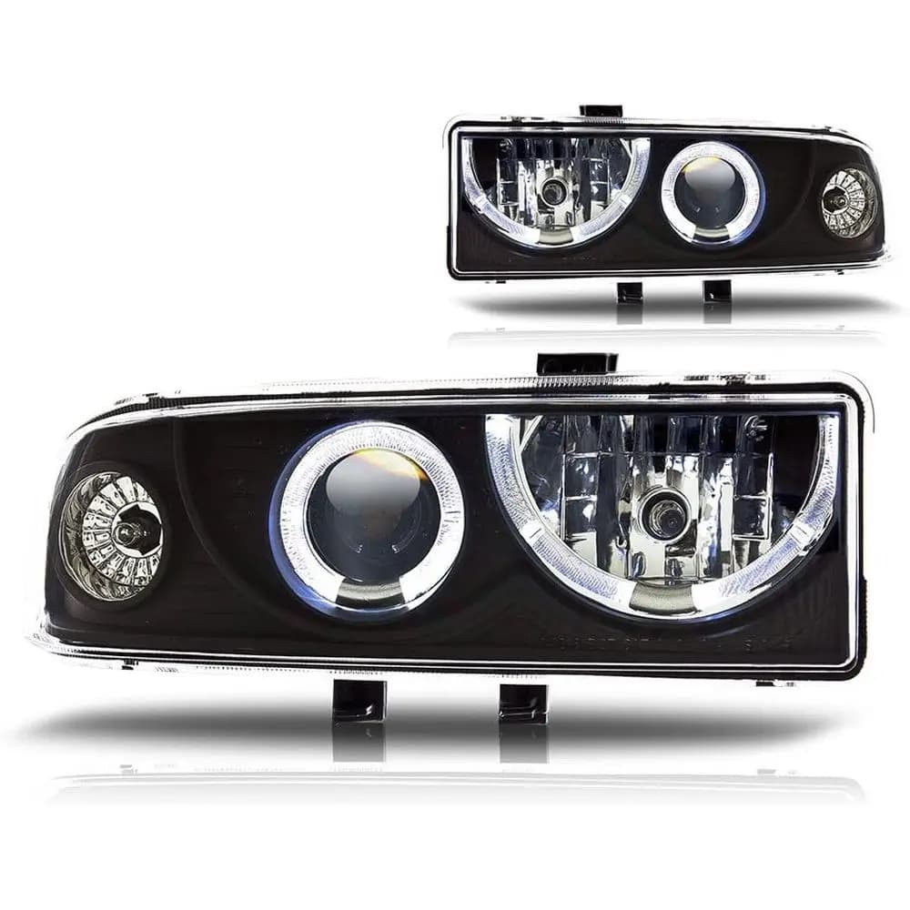 Fari anteriori a LED Halo Projector per Chevy S10 1998-2004, gruppo fari anteriori a proiettore per Chevy Blazer 1998-2005, ricambio faro