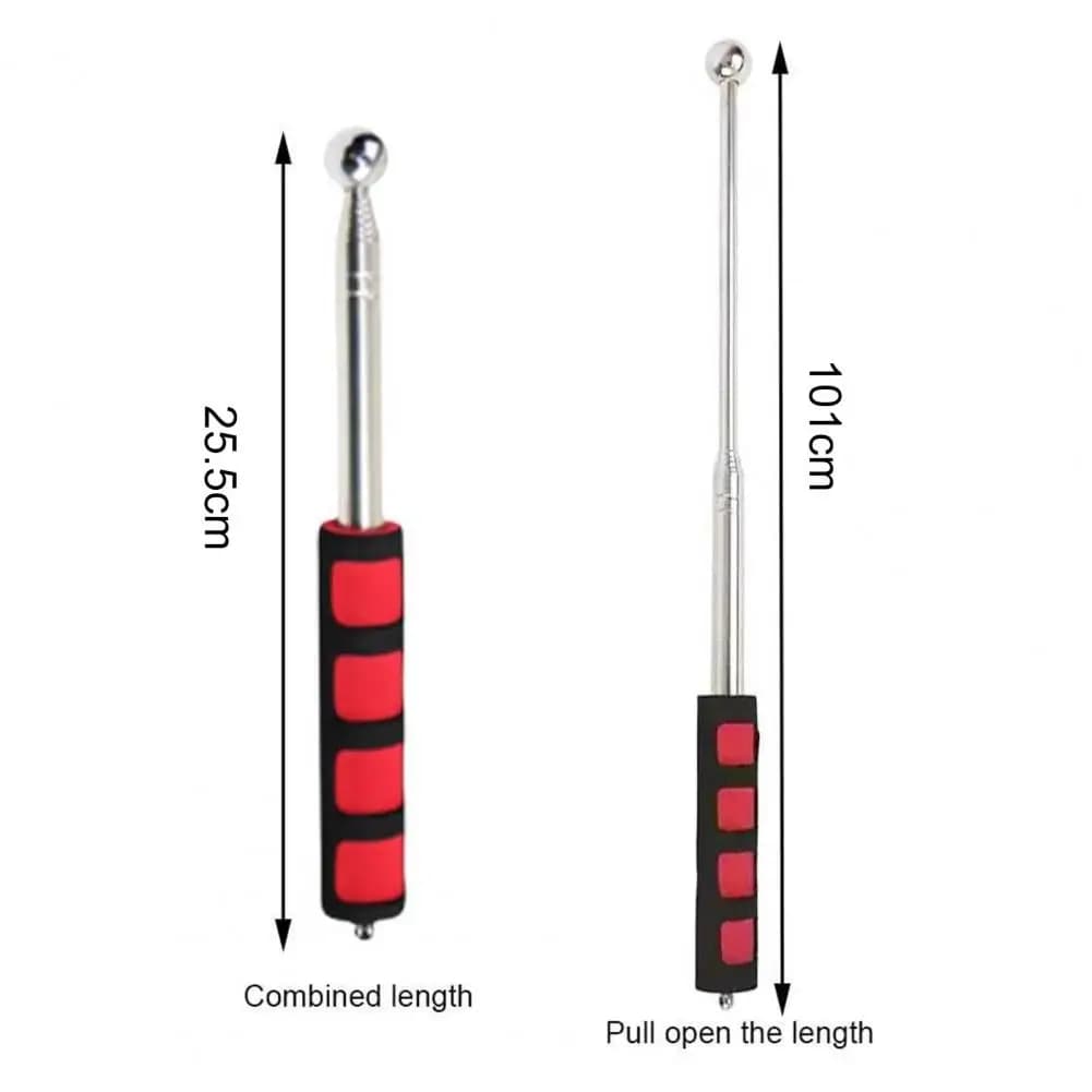 Retractable hammer for sound detection Folding hammer 98 cm Telescopic hammer for trek rod for self-defense for drummers