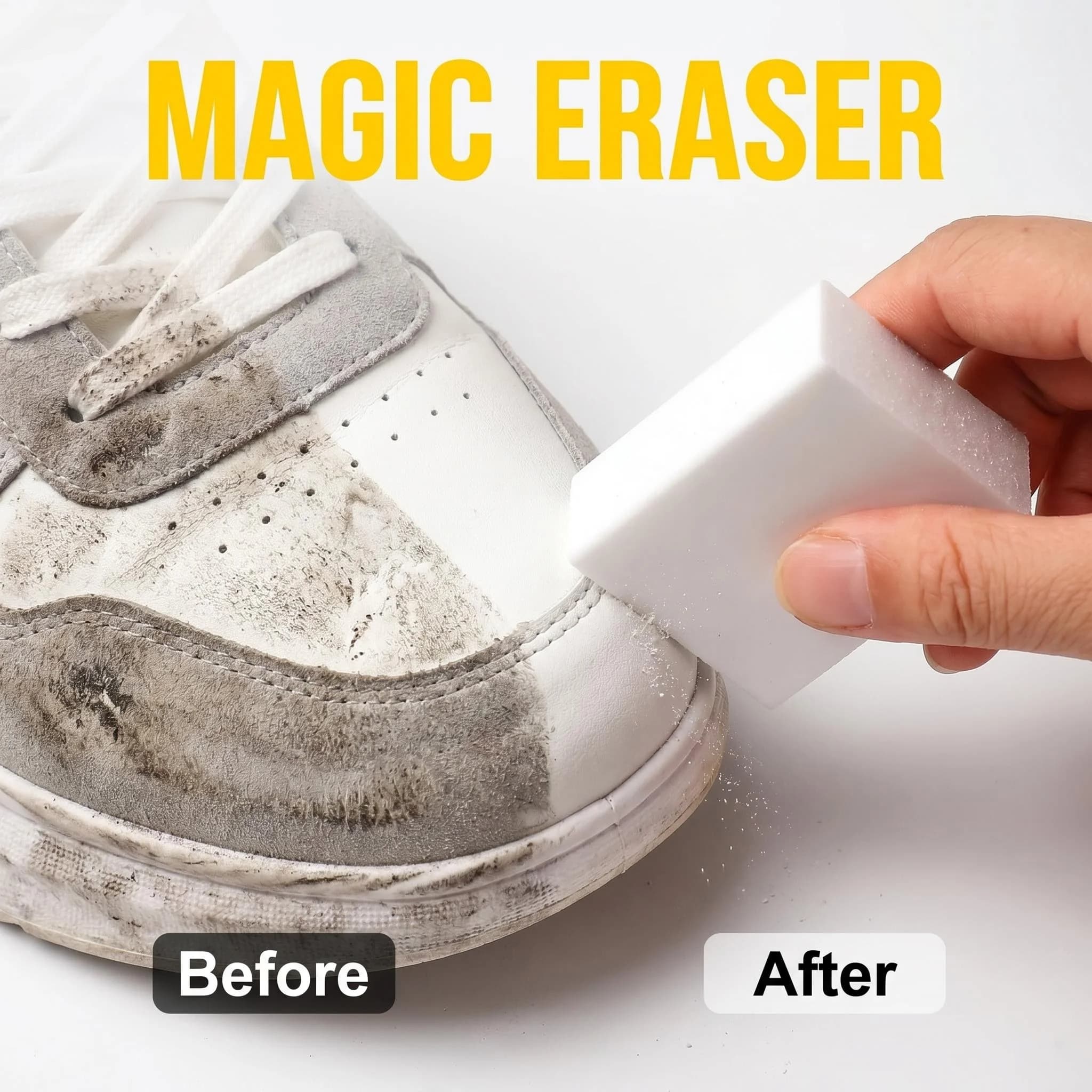 1Pc/2Pcs, a Square Shoe Cleaning Wipe Suitable for Cleaning Various Shoe Materials, with Strong Stain Removal Power, Mini and Compact Design, Can Easily Fit into Your Pocket/Shoe Bag, for "Cleaning" Shoes Anytime, Anywhere, Without the Need for Additional Tools or Water