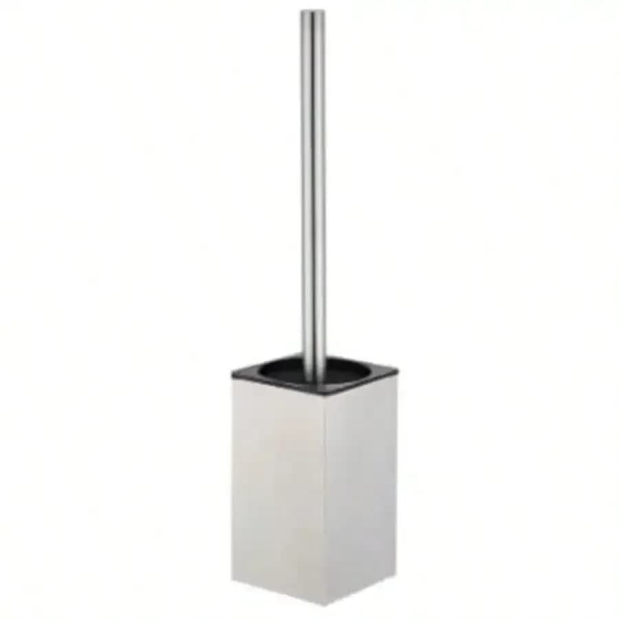 2026 Toilet Brush Holder Standing Toilet Bowel Brush For Cleaning With Stainless Steel Handle Space Saving For Storage Square Toilet Brush Freestanding Brushed Silver