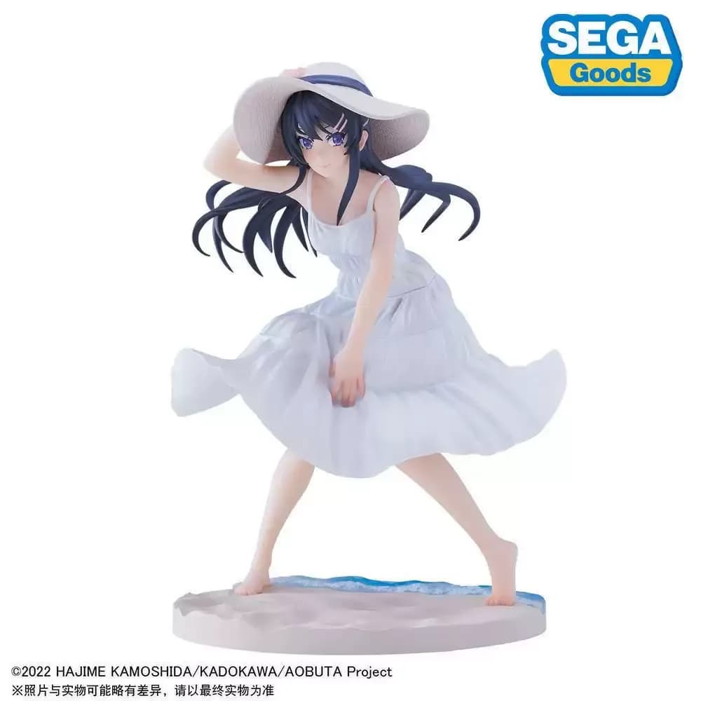 SEGA Rascal non sogna la figura del premio del vestito estivo di Bunny Girl Senpai Mai Sakurajima, spedizione veloce autentica/in stock JP, ABS