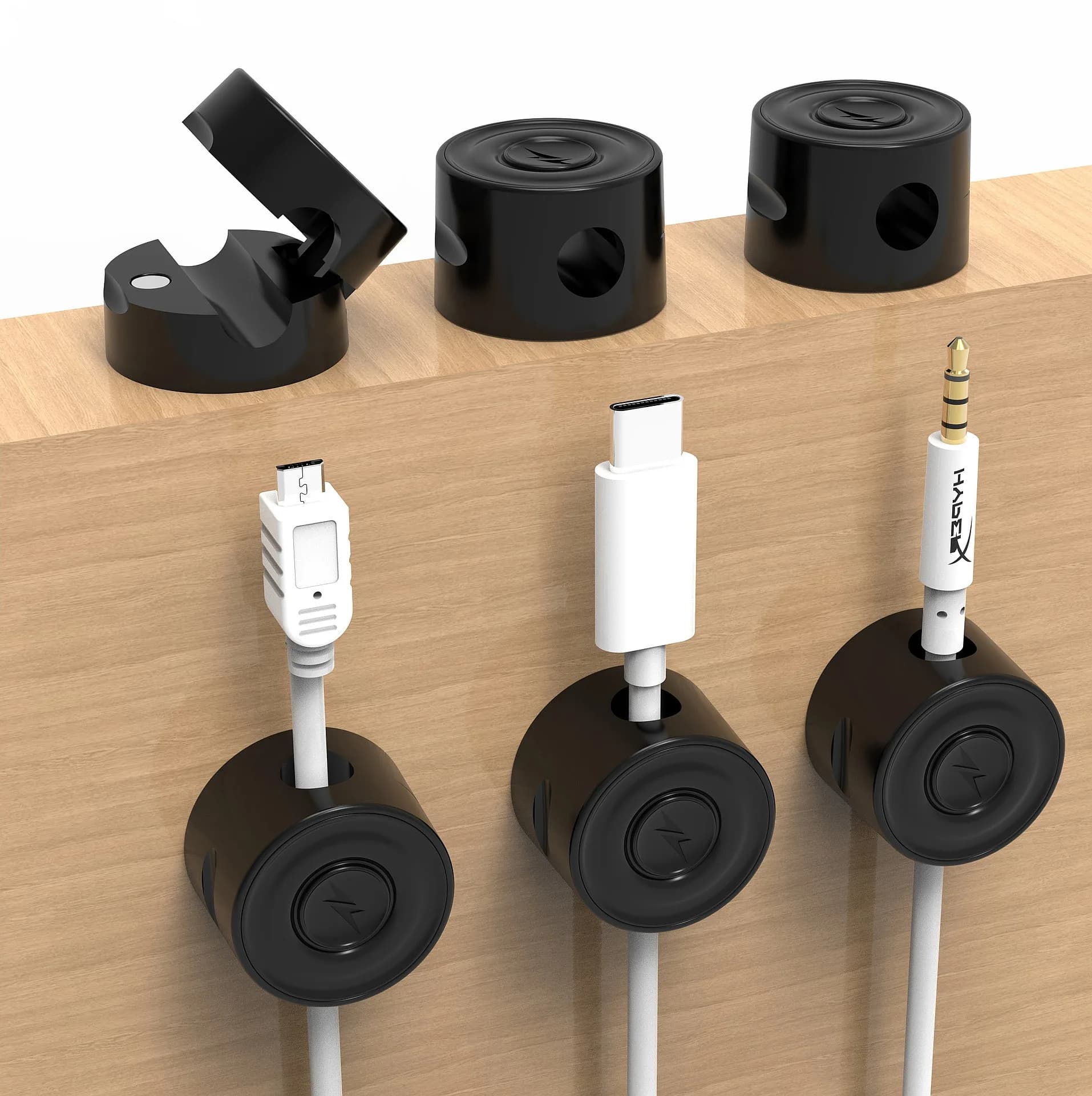 Organizzatore Magnetico per Cavi a Tracolla, Clip per Cavi da Scrivania, Supporto per Fili