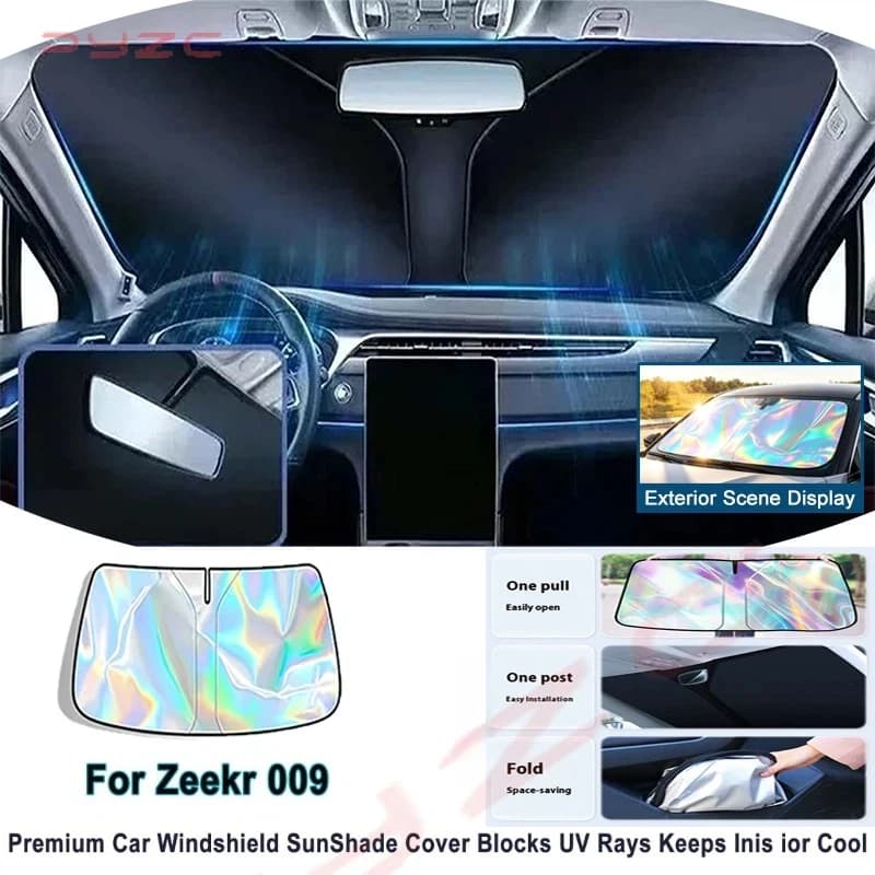 For Zeekr 009 2023-2025 Car Windshield Sunshade Cover Front Window Sun Shade Heat Insulation Summer Auto Accessories