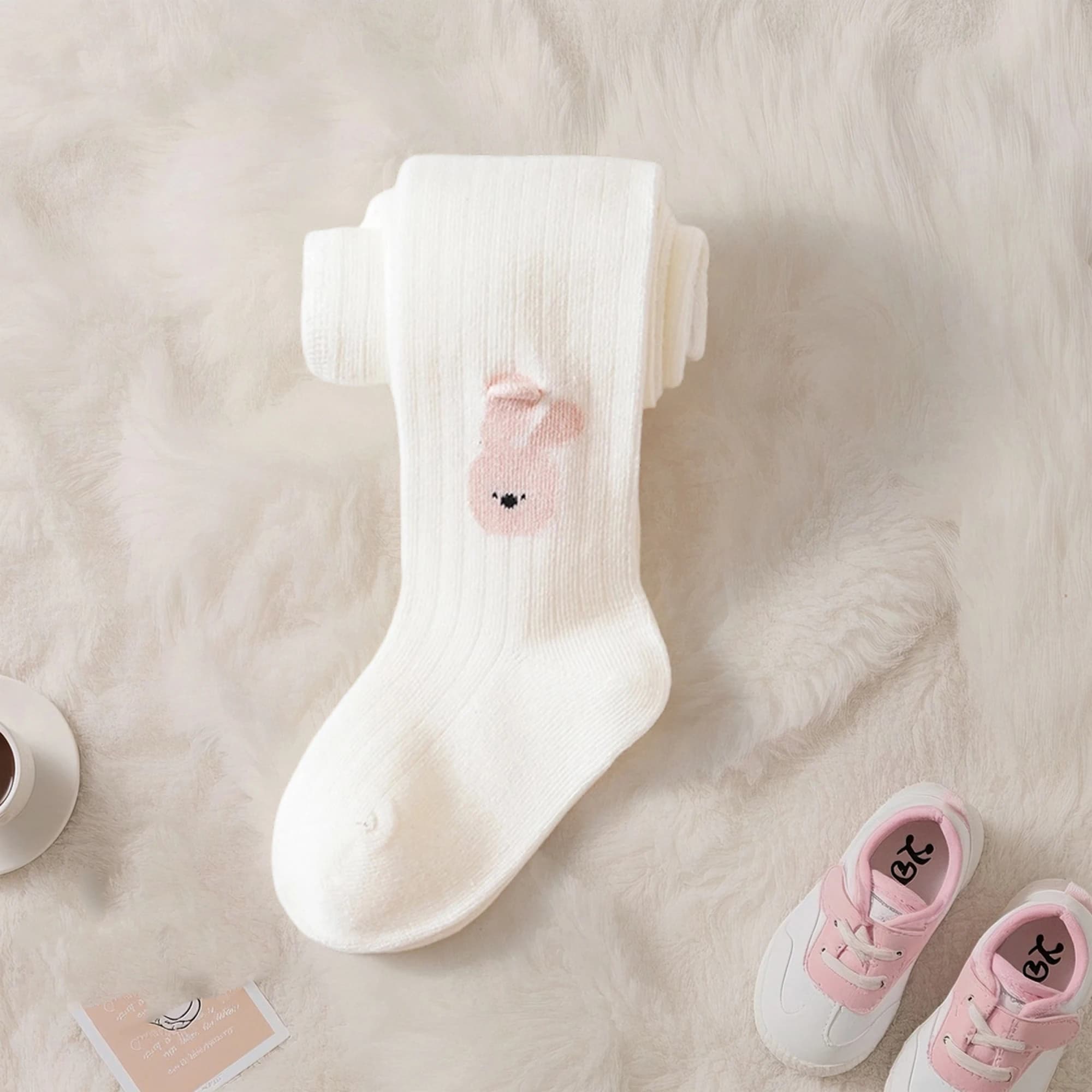 Adorable Baby Girl Leggings with Unicorn Flower Heart Design - Soft and Stretchy Toddler Tights for Little Girls