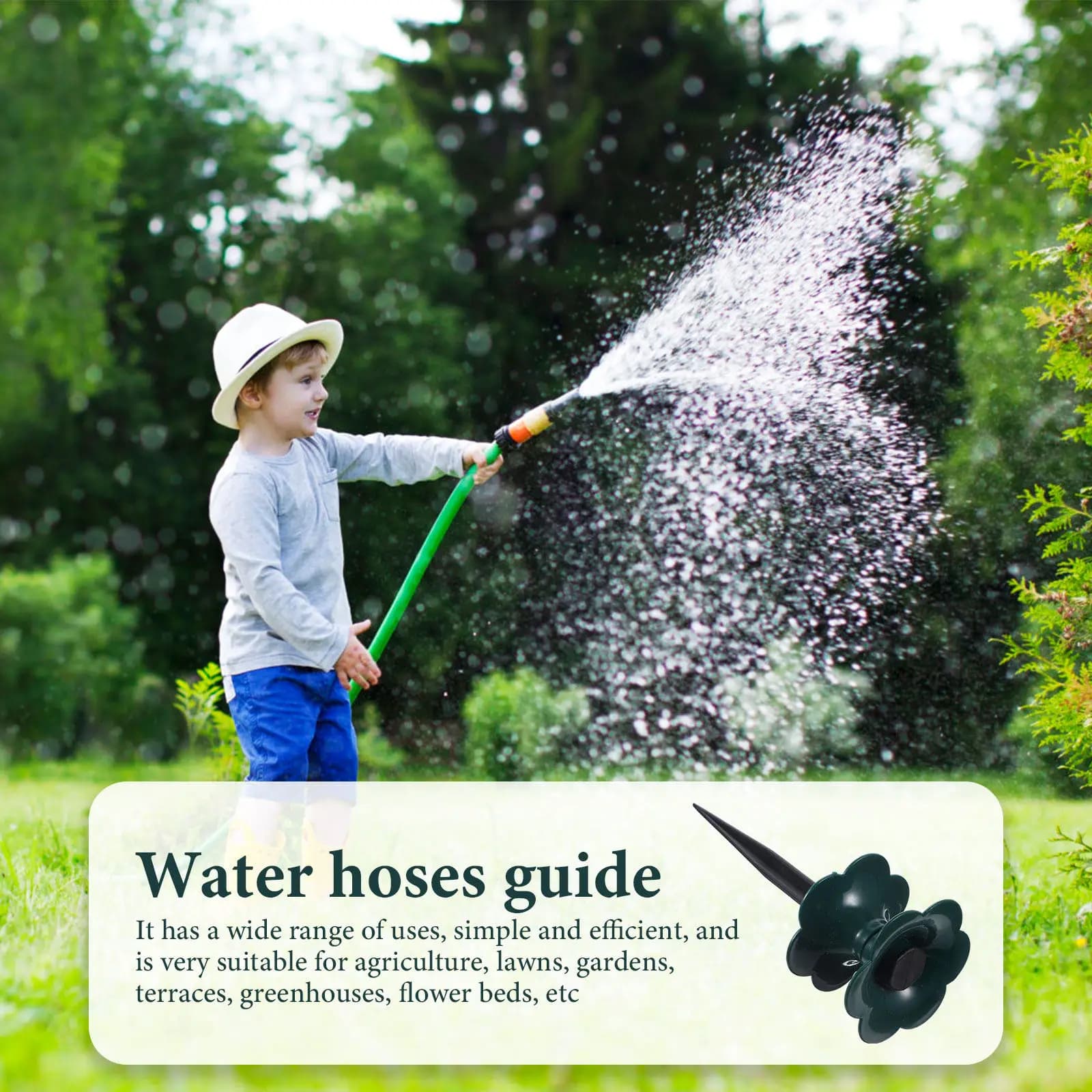 Set di 5 Punte Guida in Plastica per Tubi da Giardino, Strumento di Direzione per Irrigazione di Prati, Terrazze, Serre e Aiuole