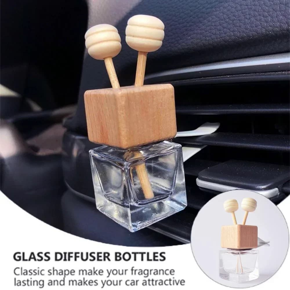 Empty bottle, auto air purifier with empty bottle for essential oil diffuser, fragrance ornament for aromatherapy with bottle for auto perfume diffuser