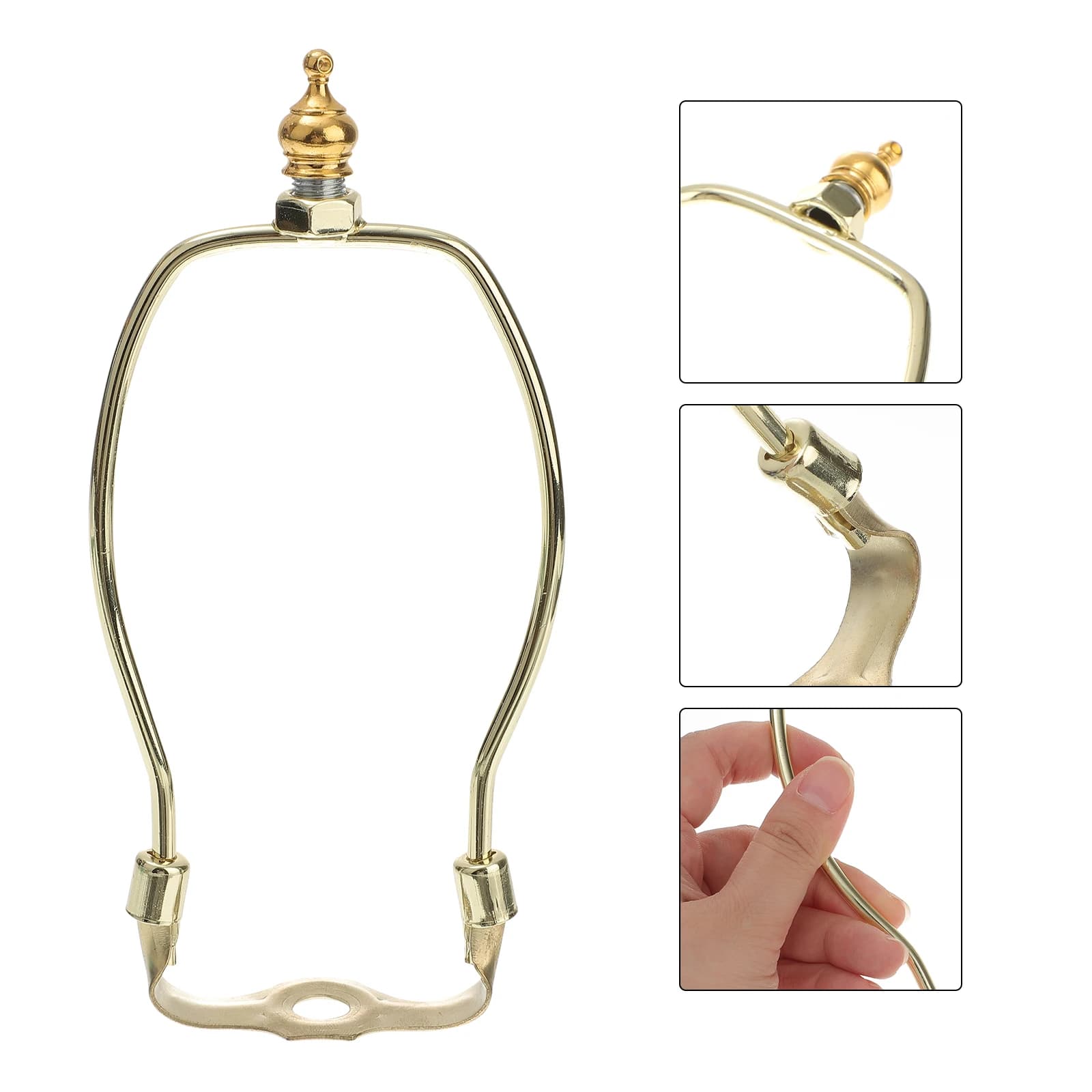 6 pollici Placca Stufa Vernice Corno Telaio Lampada Supporto per arpa Staffa paralume Accessori per illuminazione per lampade da terra da tavolo F