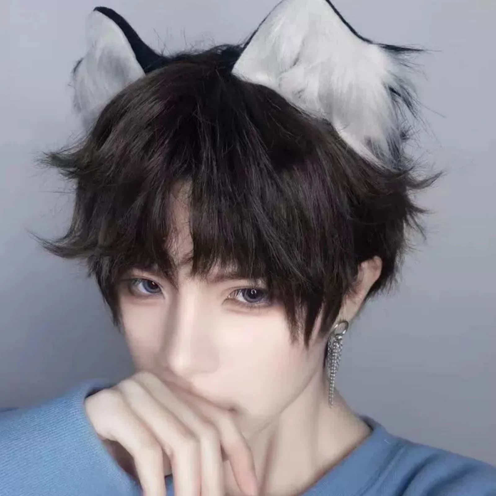 2 hair clips with animal ears for cute puppies, cosplay ovens in japanese style, cat ears and fox ears, kitten hair accessories
