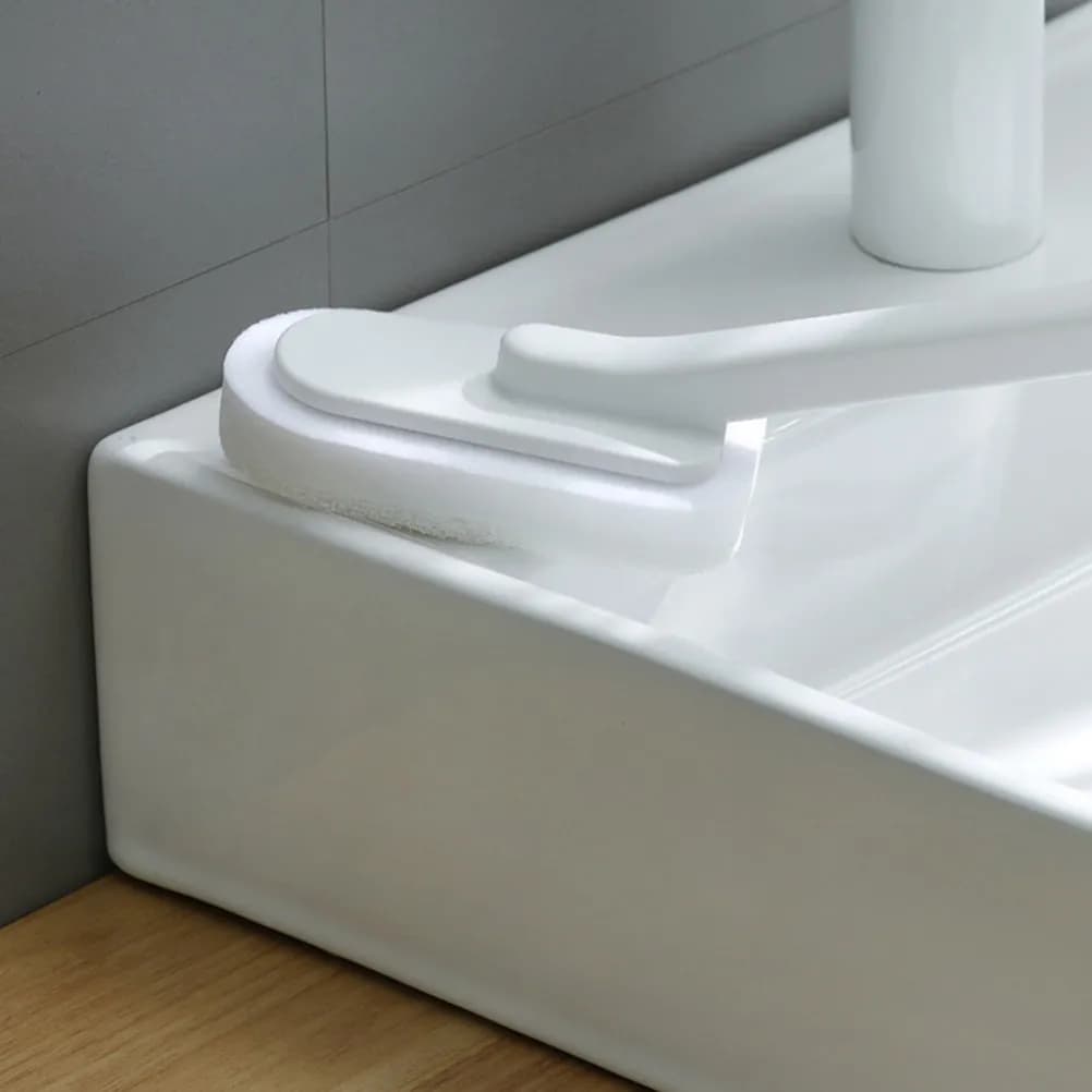 Set di 1 spazzola per la pulizia del bagno, testa grande, robusta, per WC, vasca da bagno, spazzola leggera con impugnatura ergonomica, multiuso per piastrelle e pavimenti
