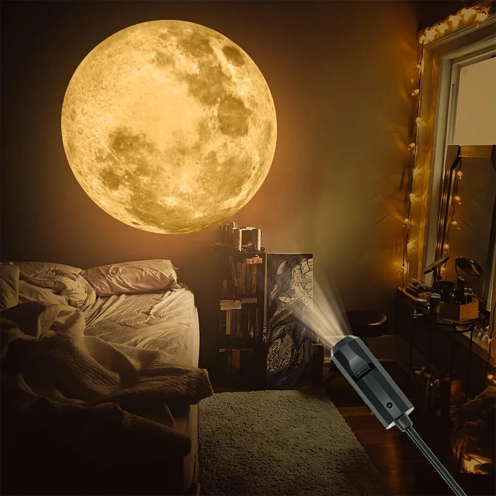 Atmospheric light for lunar projection and USB ceiling floor