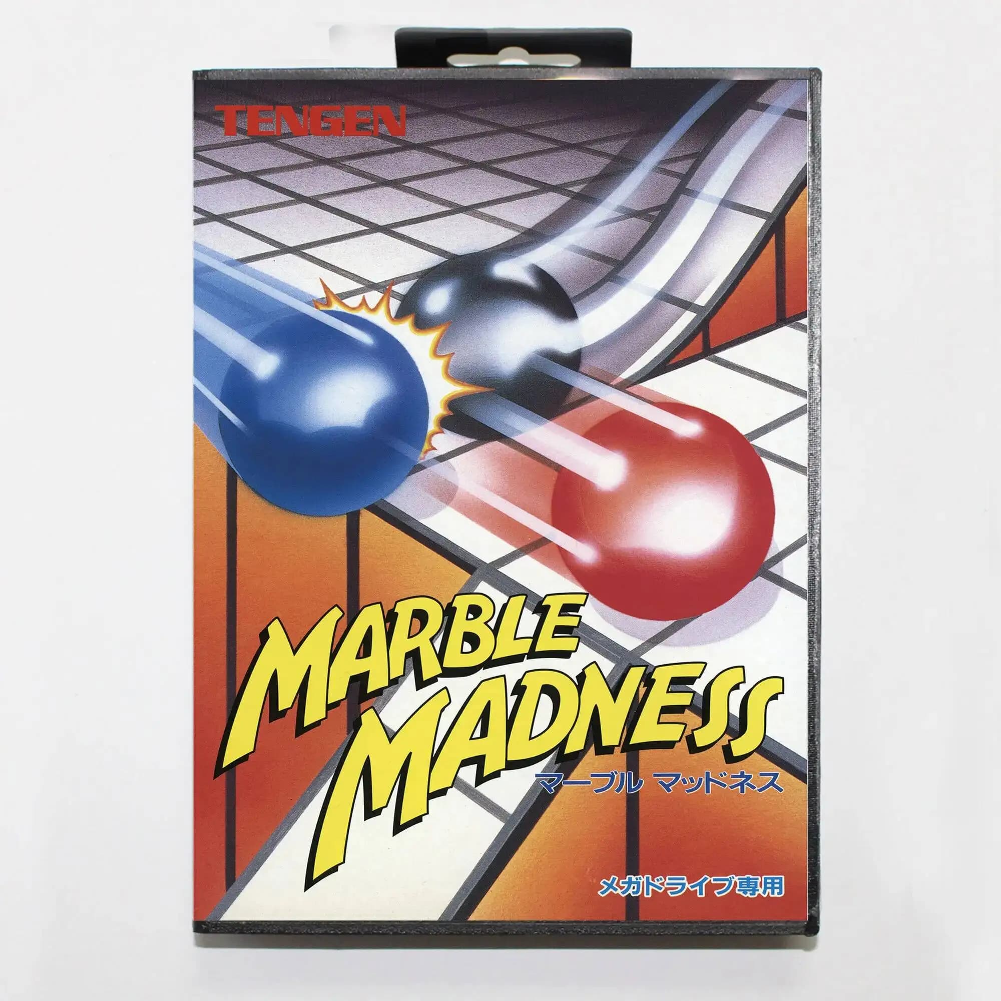 Offerta Speciale: Scheda di Gioco Marble Madness con Scatola JP, Cartuccia MD 16 bit per Sistema Sega Mega Drive/Genesis