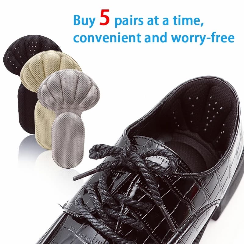 Two-In-One Sponge Heel Stickers Pain Relief T-Shaped Shoe Foot Care Pad Loafers Sneakers High Heels