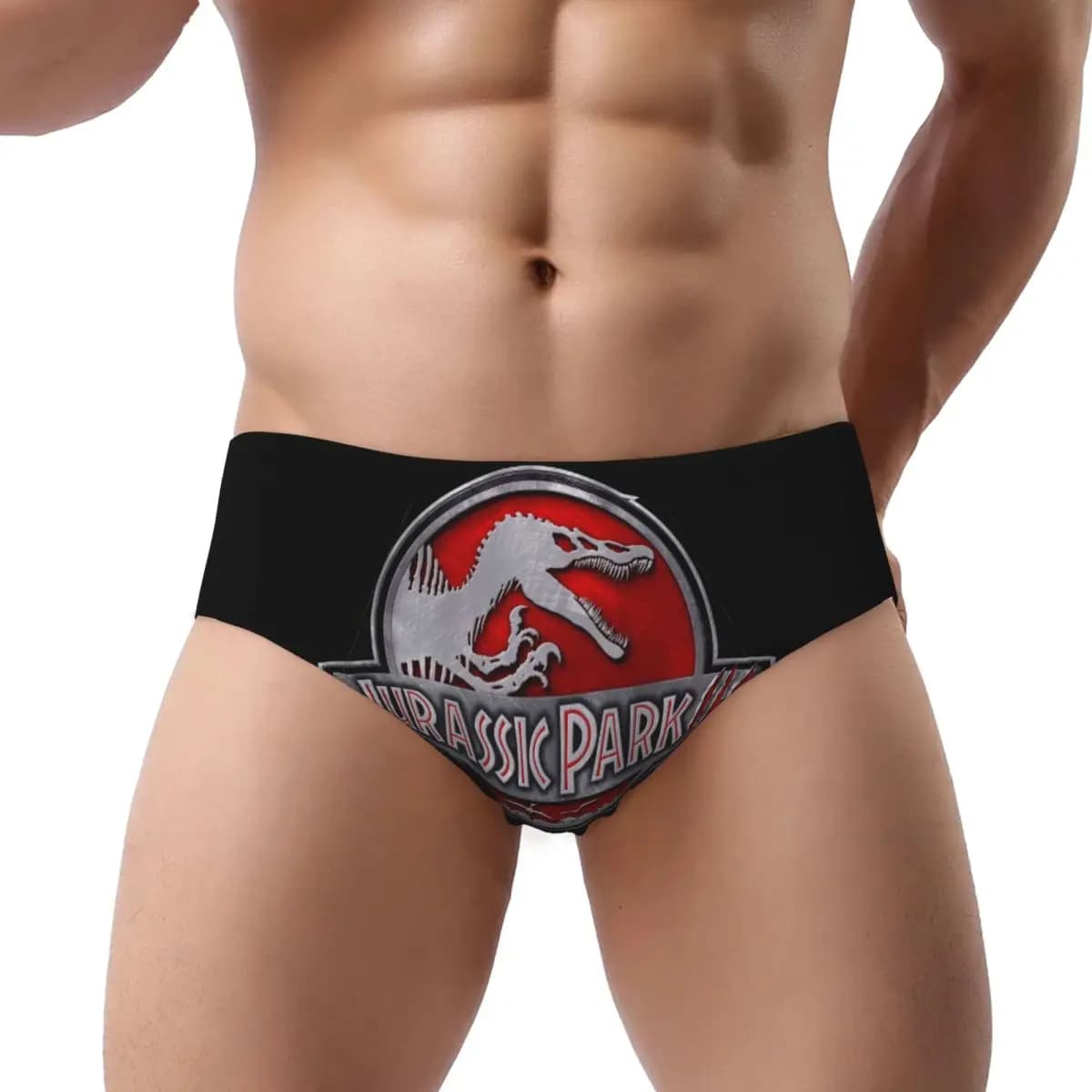 Custom Men's Dinosaur Jurassic Park Men Brief Panties Male Breathable Underwear Underpants