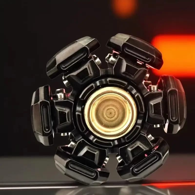 Temperamentale 08 Giocattolo antistress con apertura superiore per dito in ferro antico in acciaio inossidabile Fidget Spinner