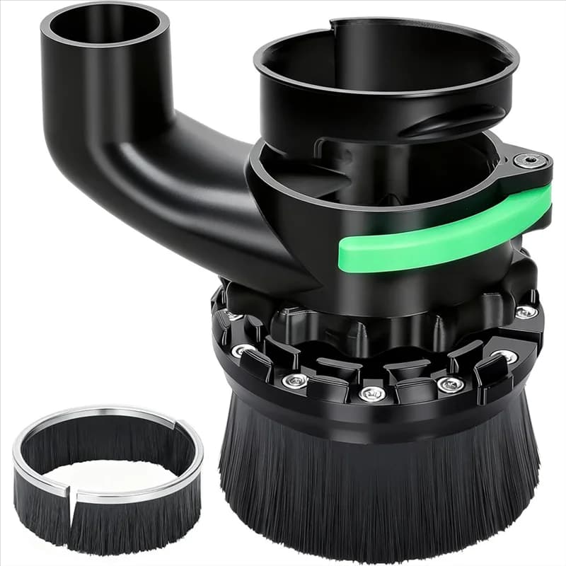Scarpa antipolvere da 65 mm e 69 mm di diametro per macchina router CNC, compatibile, lunghezze a doppia spazzola, diametro tubo 38 mm (1,5 pollici)