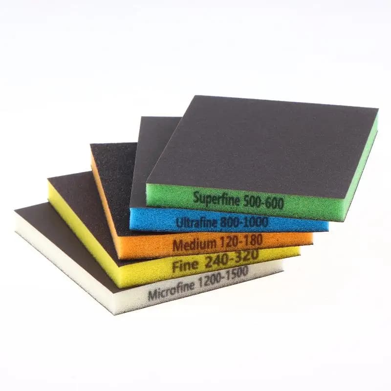 Assorted Grits 120-1500 Double Sided Sponge Sanding Discs 8Pcs Portable Polishing Pads Car Furniture Surface Buffing Tools