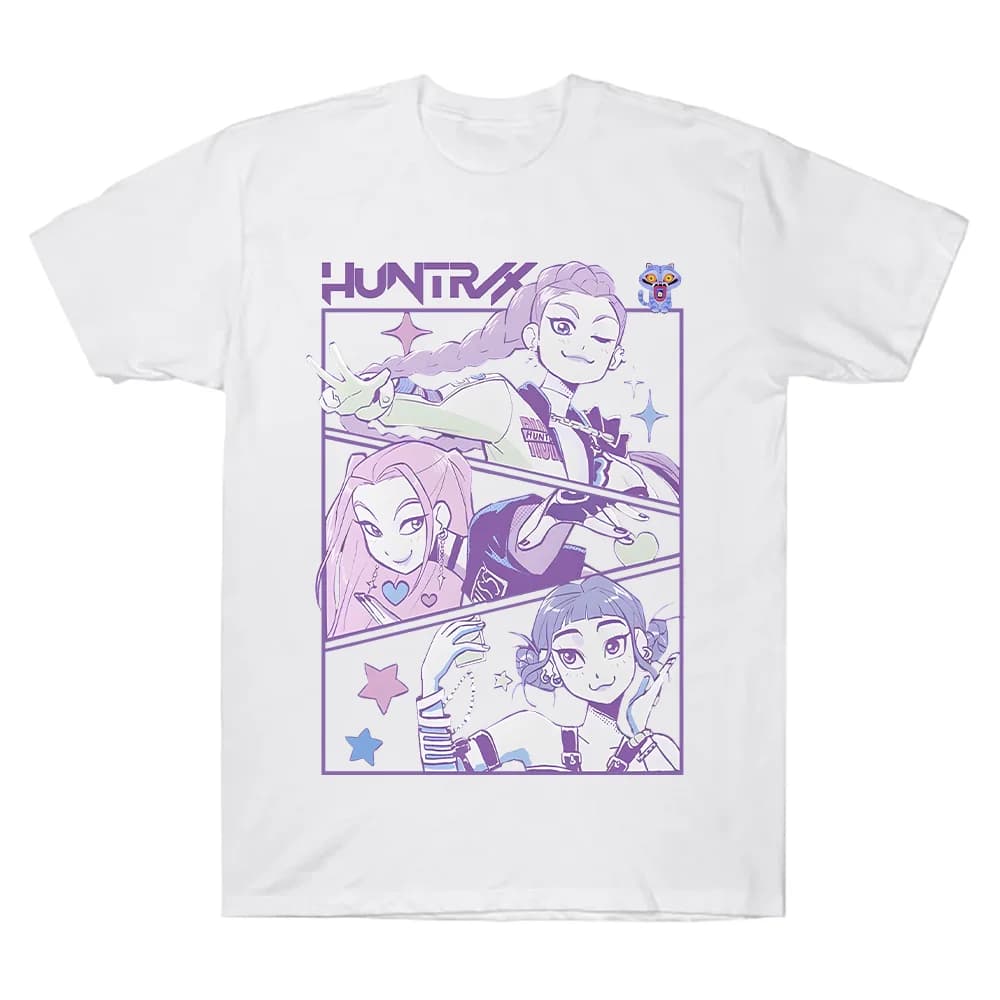 K Pop Demon Hunters Stampa Maglietta grafica Estate Y2K Donna Uomo Abbigliamento Hot Anime Estetica Manica corta Comoda T-shirt 2025
