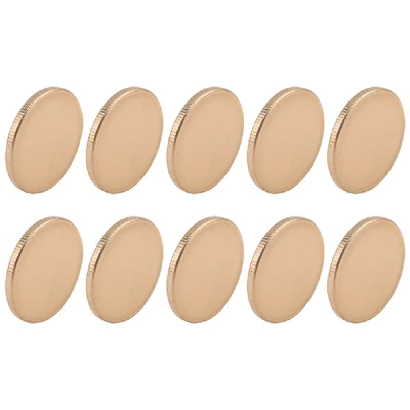 10Pcs Brass Laser Engraving Blanks Blank Challenge Frosted Coin with Acrylic Protection Box - 40mm for DIY Crafts