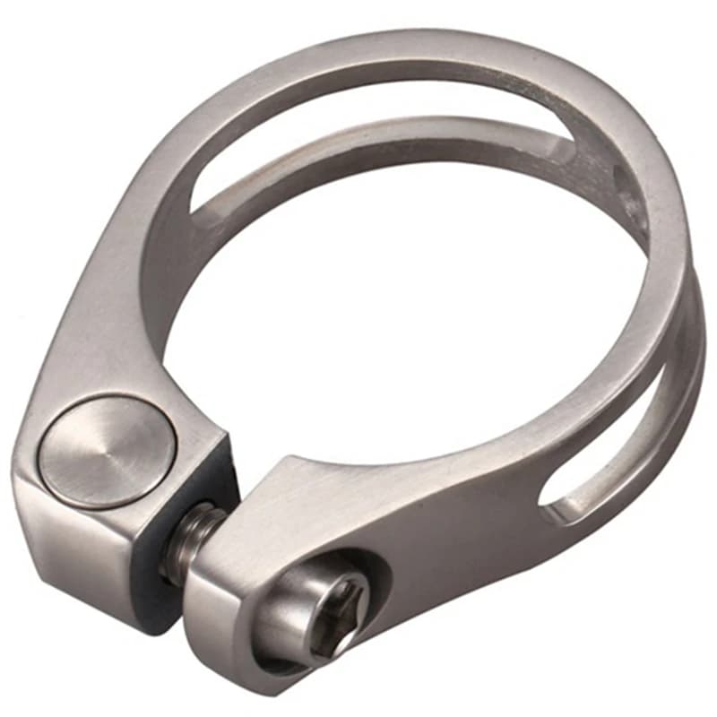 Morsetto per reggisella in lega di titanio morsetto per tubo a sella per bicicletta da 31.8Mm morsetto per tubo a sede cava per tubo di sede da 27.2Mm