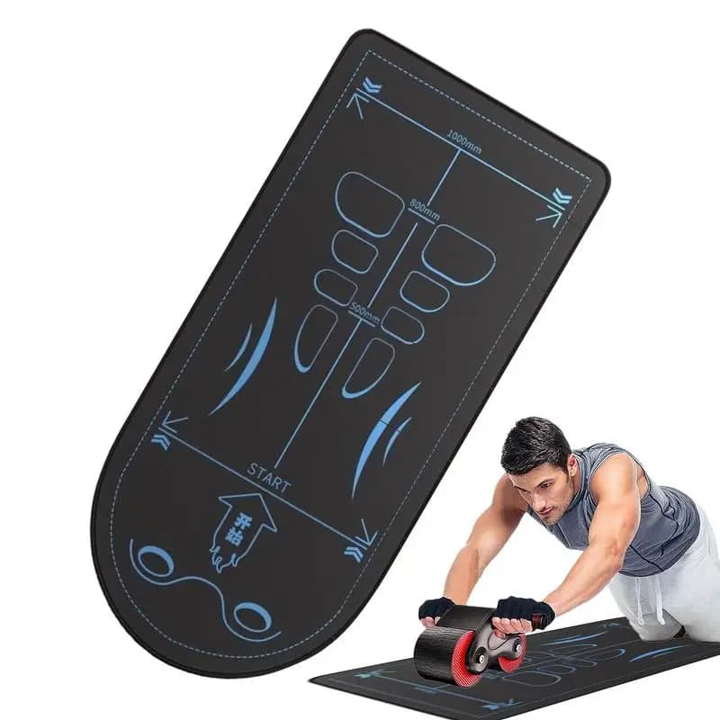 Abdominal Knee Mat Non-slip Knee Mat Abdominal Exercise Mat with Abdominal Roller Thick 7mm Floor Mat Acoustic Gym Insulation Knee Pad