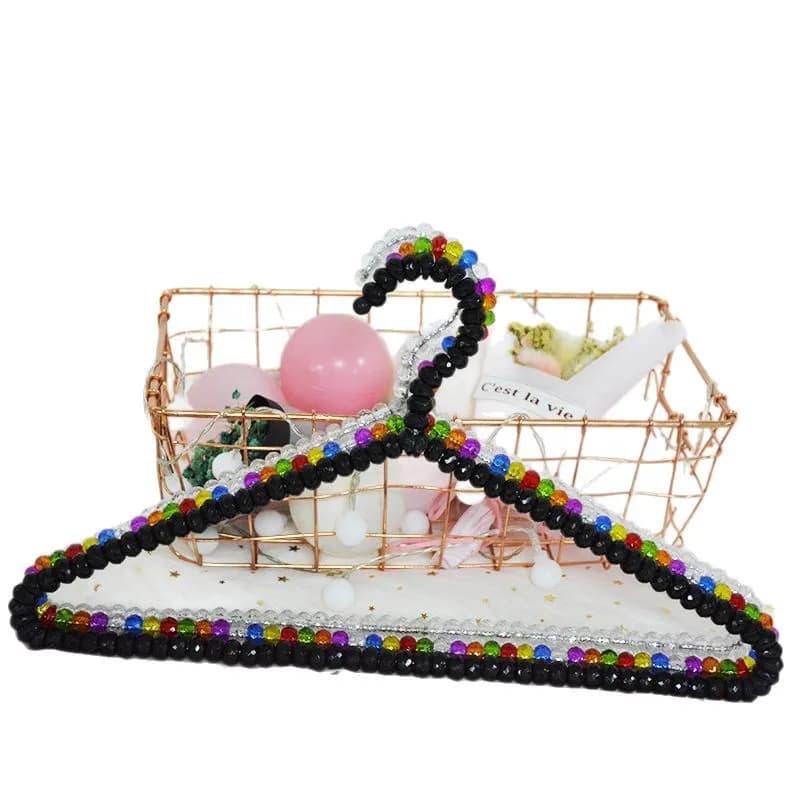 2 pcs pet pearl embossed cloth coat hangers clothes hangers pants elegant hangers wedding kids adult kids elegant hangers