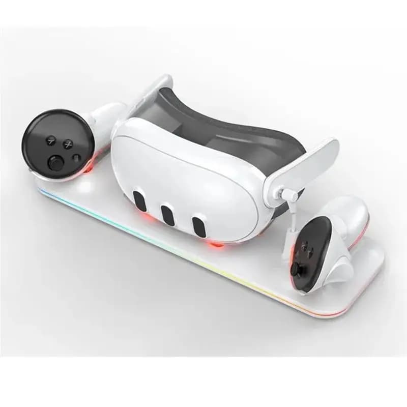 DT51 Charging Stand for VR Headset and for Colorful Controller Base Gaming Accessories White
