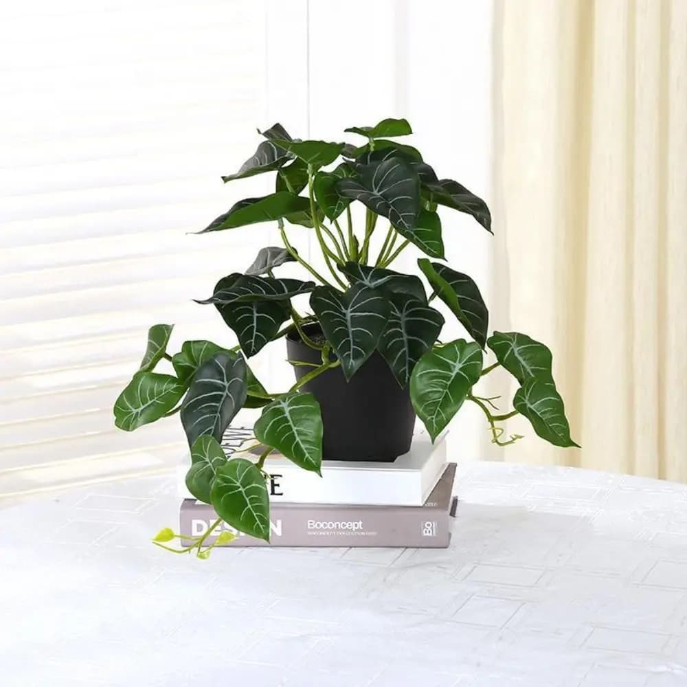 Artificial tropical garden decorations for home, office, living room, desk, turtle leaves, simulated plants, green plant, fake plant