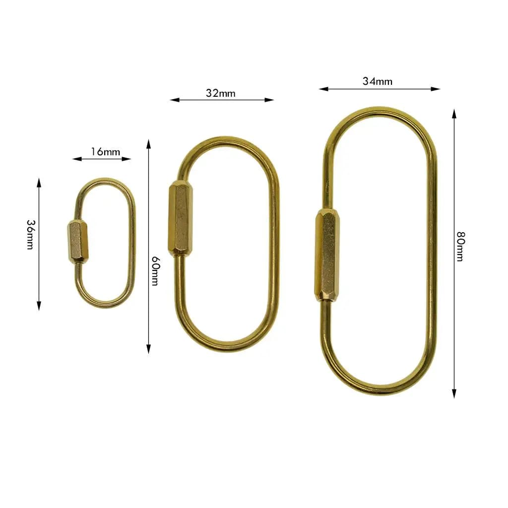 Portachiavi con Chiusura a Vite, Anello Portachiavi in Metallo Dorato, Accessori per Gioielli e Fai-da-Te