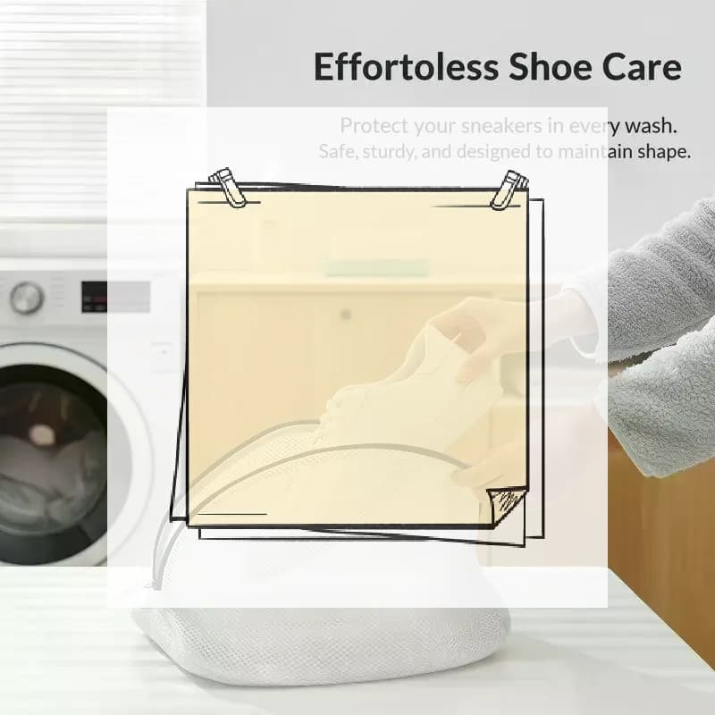 Mesh Laundry Bag Washing Machine Shoes Bag With Zips Travel Shoe Storage Protective Clothes Organizer Bags